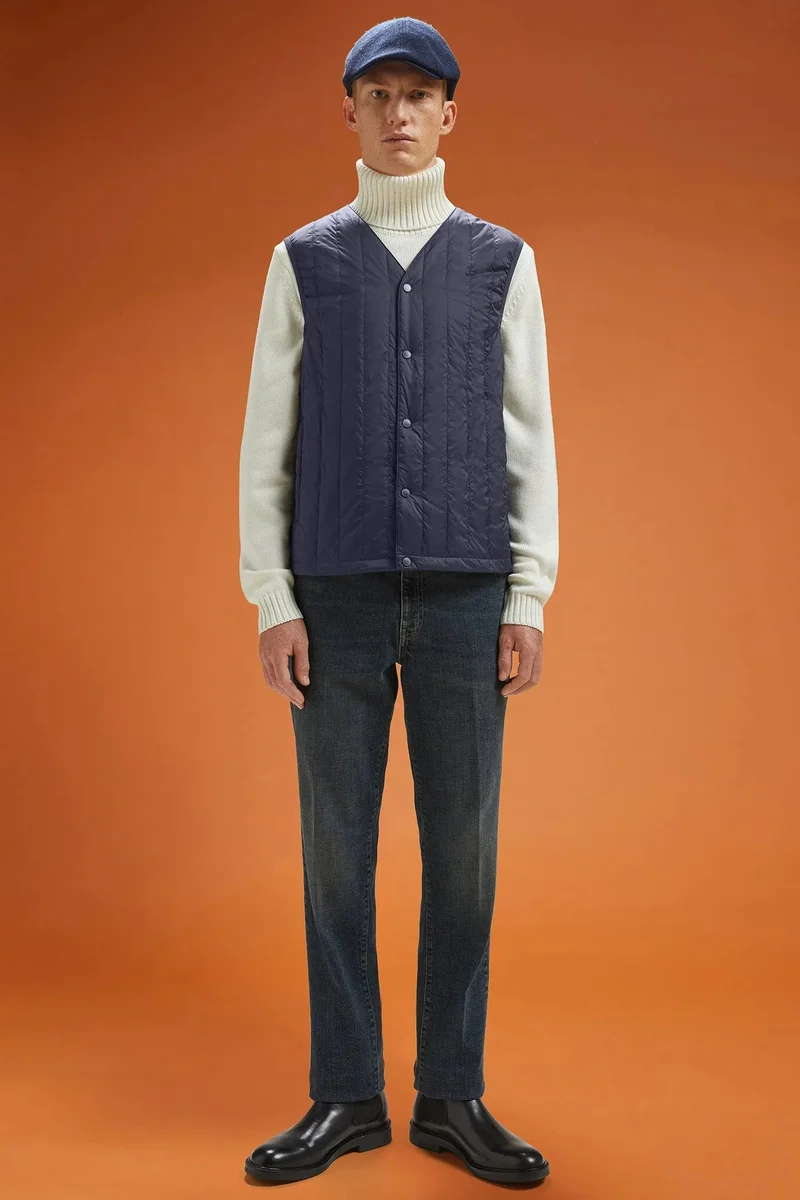 Doppelganger Men's regular fit padded gilet - Blue