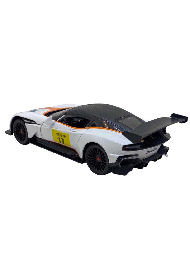 Toy Box Die-Cast Pull Back Metal Metal Sports Car with Openable Doors Light & Music For Kids  - Image 4