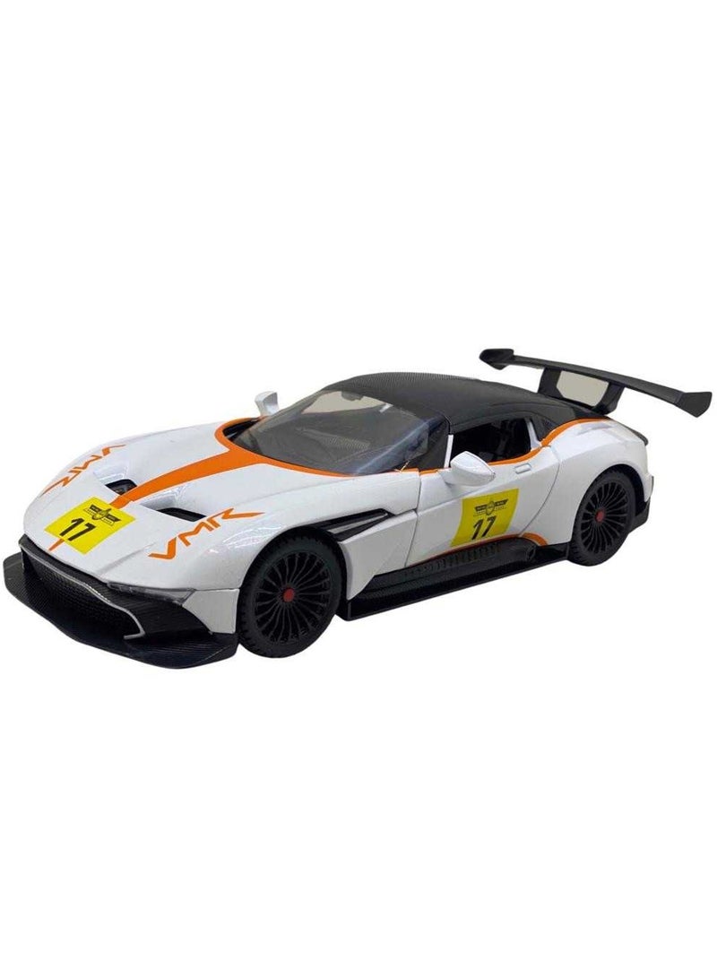 Toy Box Die-Cast Pull Back Metal Metal Sports Car with Openable Doors Light & Music For Kids  - Image 1