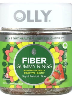OLLY Fiber Gummy Rings Berry Melon 5 g 50 Gummies (2.5 g per Gummy)  - Image 1