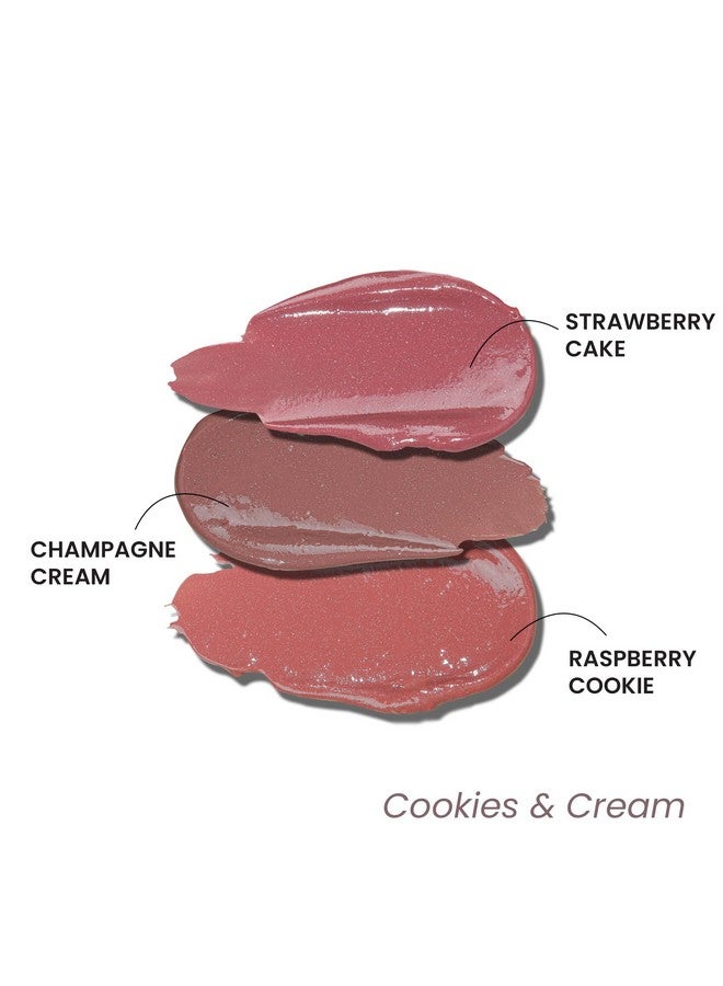 LAMIOR Peptide Glaze Lip Balm Combo Pack Of 3 - Cookies N Cream | 3-In-1 Formula For Glossy Shine, Healing, And Nourishment | Pillowy-Soft Lips | Nourishes Dry Skin | Real Reviews, Juicy Results! - Image 2