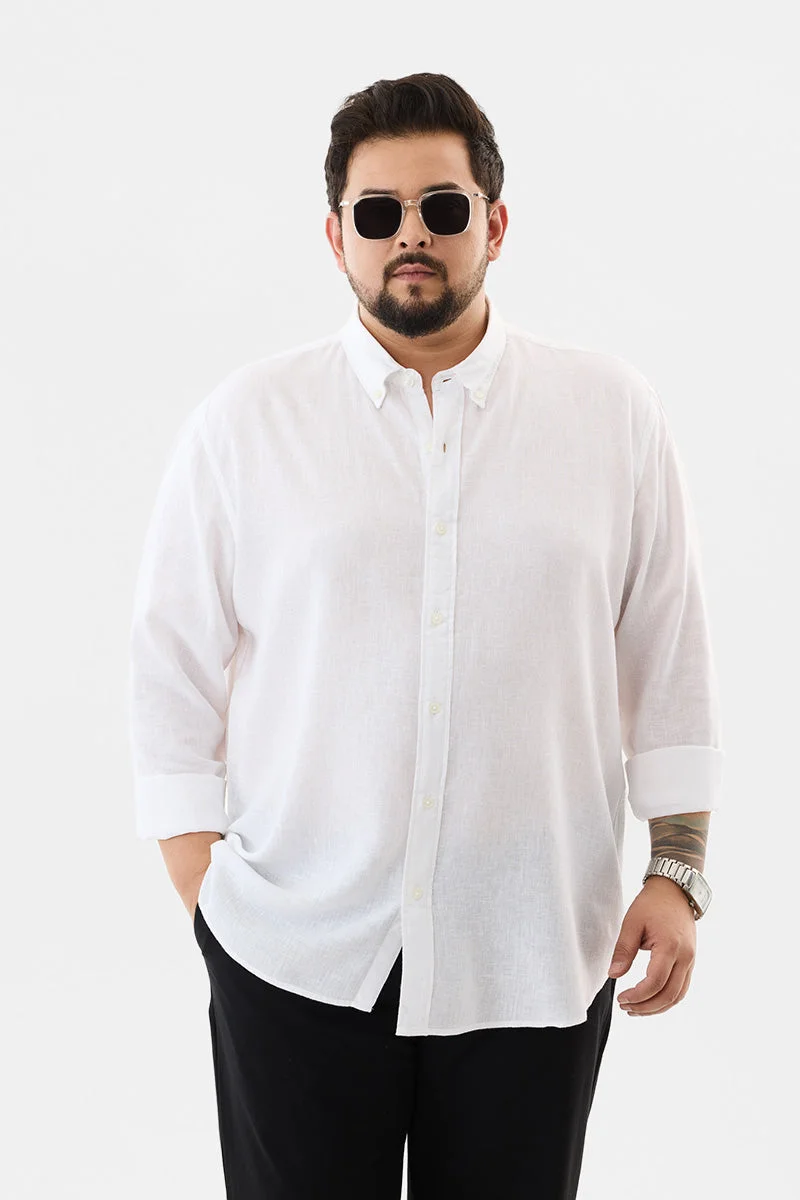 SNITCH قميص كتان مقاس كبير