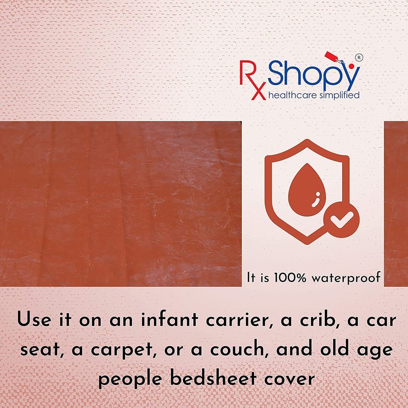 RXSHOPY RXSHOPY Waterproof Dry Rubber Bed Sheet CoverToddlerAdult Sleeping Mattress ProtectorUrine NonAbsorbent Reusable Crib Mat 100 X 90 Cm Multicolor - Image 4
