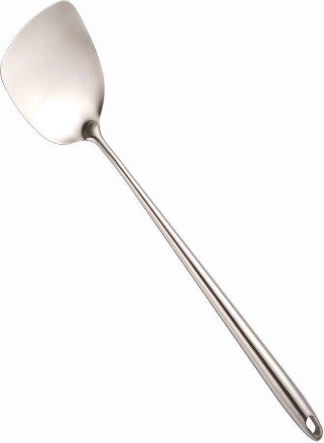 Marte Wok Spatula Stainless Steel - 17 Inch Heat-Resistant Wok Tools - Universal Wok Utensils - Wide Metal Spatula with Hollow Long Handle - Wok Accessories for Carbon Steel Wok - Image 1