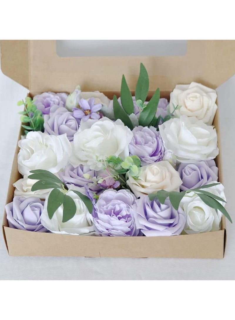 GT-Wheel Artificial Flowers Combo Box Silk Fake Faux Flower Centerpieces for DIY Wedding Cake Topper Floral Arrangements  - Image 1