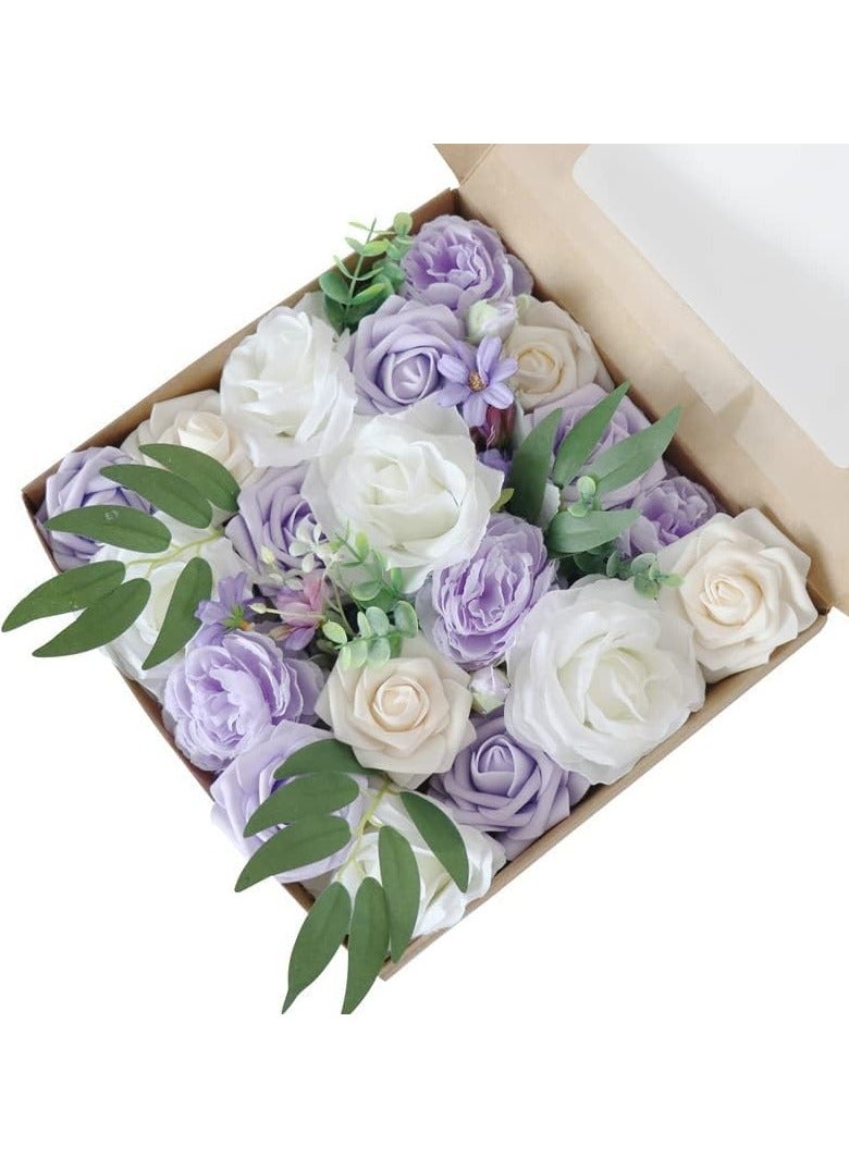 GT-Wheel Artificial Flowers Combo Box Silk Fake Faux Flower Centerpieces for DIY Wedding Cake Topper Floral Arrangements  - Image 2