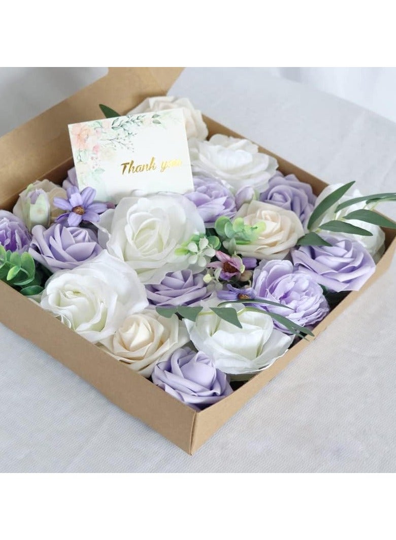GT-Wheel Artificial Flowers Combo Box Silk Fake Faux Flower Centerpieces for DIY Wedding Cake Topper Floral Arrangements  - Image 3