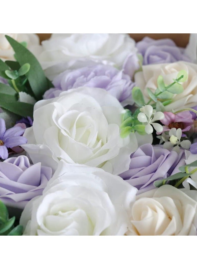 GT-Wheel Artificial Flowers Combo Box Silk Fake Faux Flower Centerpieces for DIY Wedding Cake Topper Floral Arrangements  - Image 4
