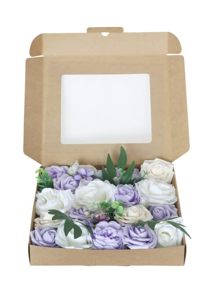 GT-Wheel Artificial Flowers Combo Box Silk Fake Faux Flower Centerpieces for DIY Wedding Cake Topper Floral Arrangements  - Image 5