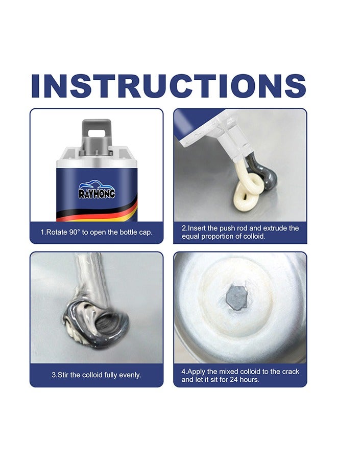 RAYHONG Metal Repair Glue - High Strength Metal to Metal Adhesive,1 Pack Metal Adhesive,Heavy Duty Metal Epoxy Adhesive,Metal Repair Adhesive for Metal Bonding,Hard Plastic,Cast Iron - Image 4