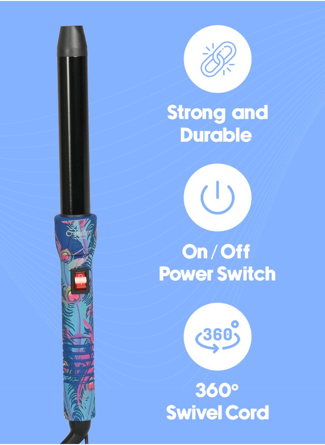Couture Hair Pro - Ceramic Hair Curler 19 Mm- Peacock -Fast Heatup, Premium Salon Quality - Long Lasting And Well Defined Curls - Image 1