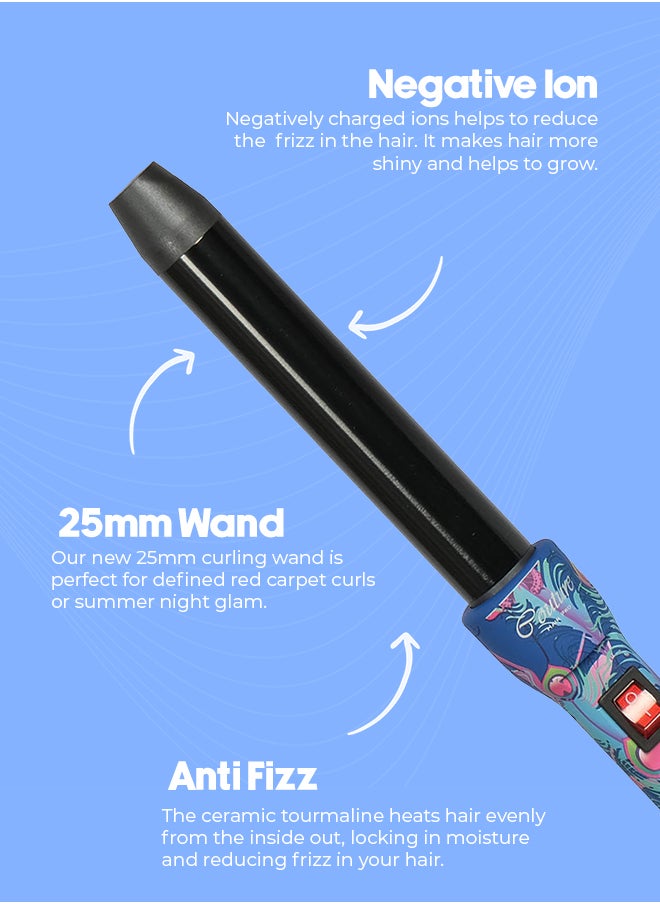 Couture Hair Pro - Ceramic Hair Curler 19 Mm- Peacock -Fast Heatup, Premium Salon Quality - Long Lasting And Well Defined Curls - Image 1