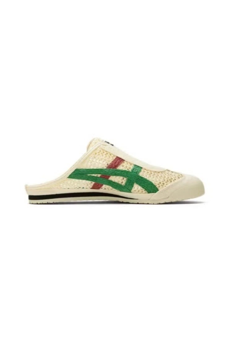 Onitsuka Tiger MEXICO 66 SABOT Summer Casual Slide Sandals - Beige/Green/Red - Image 1