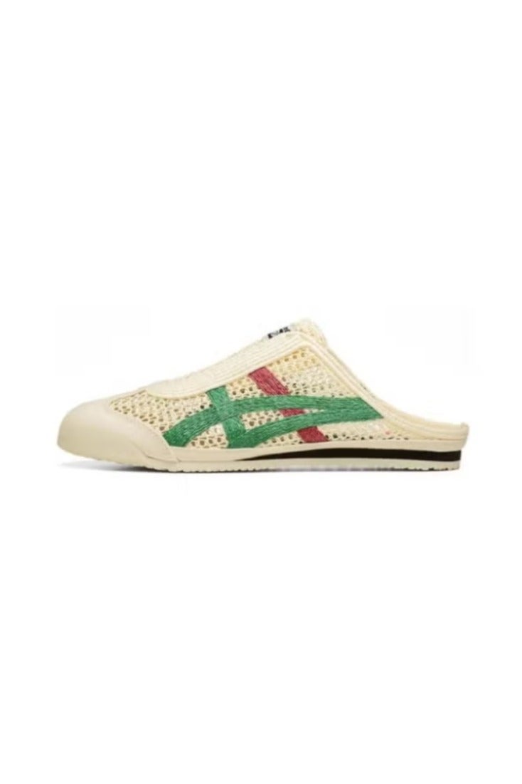 Onitsuka Tiger MEXICO 66 SABOT Summer Casual Slide Sandals - Beige/Green/Red - Image 4