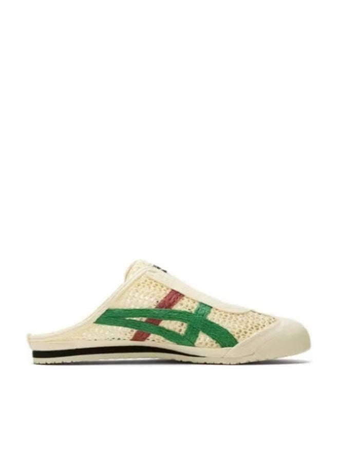 Onitsuka Tiger MEXICO 66 SABOT Summer Casual Slide Sandals - Beige/Green/Red - Image 1
