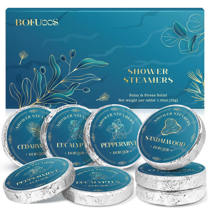 Bofuoos Shower Steamers Aromatherapy, Easter Basket Stuffers Gifts for Him, Birthday Gifts for Men Boyfriend Dad Teen Boys, SPA Self Care Relax Natural Essential Oils Bath Bombs - Image 1