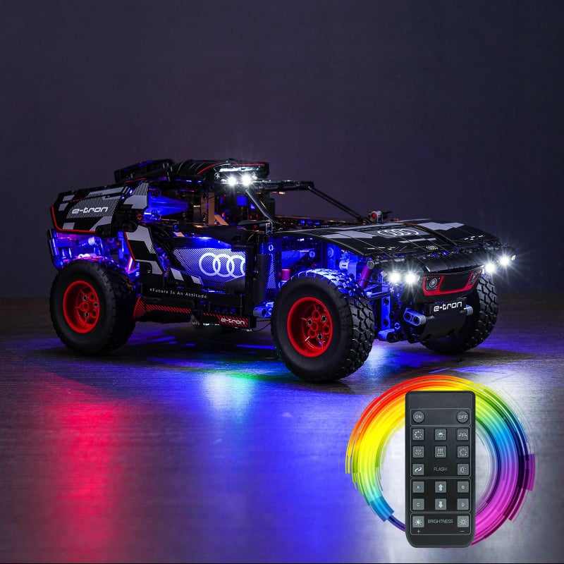 BrickBling LED Light for Lego Technic Audi RS Q etron 42160 Building Set Remote Control Version Lighting Kit for Lego Audi RS Q etron No Model - Image 2