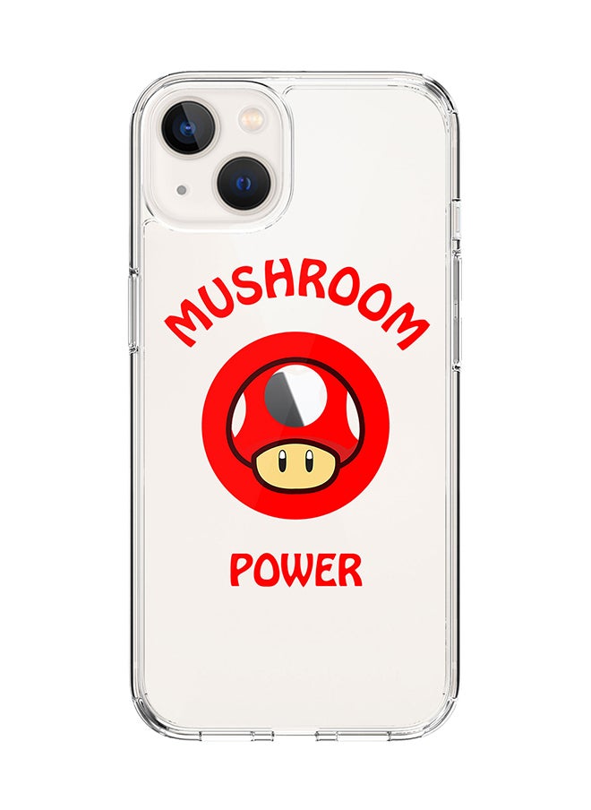 Stylizedd Classic Clear Case for Apple iPhone 14 Plus Case Hybrid Soft Cover Flexible Edges Anti Drop TPU PC Gel Thin Transparent Cover - Mushroom Power 