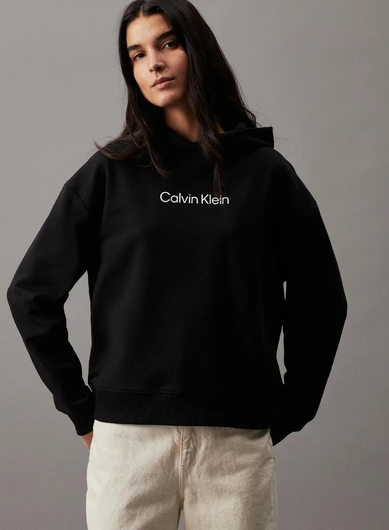 Cotton Terry Logo Hoodie