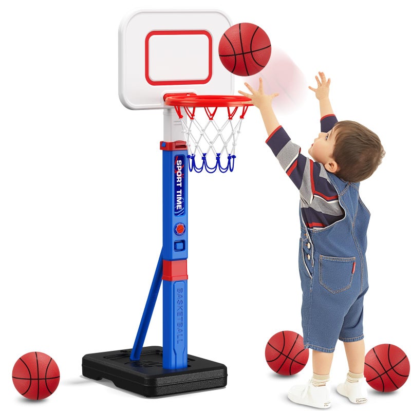 HYES Toddler Basketball Hoop 55 Height Adjustable Basketball Hoop for Kids 13 35 Kids Basketball Goal Indoor Outdoor Sport Toys Christmas Birthday Gifts for Baby Boys Girls - Image 3