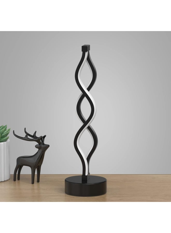 Relex Infinity Spiral LED Table Lamp Black, Dimmable Metallic Bedside Lamp with Touch Controller, 3 Colour Temperature, 15.8 Inch Height, Decorative Lamp for Home, Living Room - Image 2