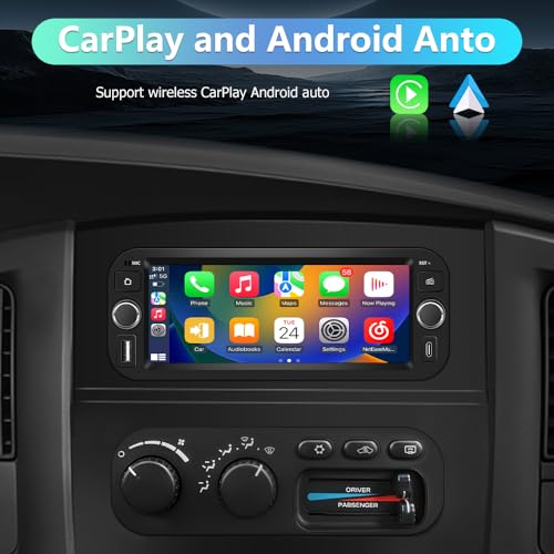 litillbuly Android 13 Car Radio for Dodge RAM 2002-2005 1500 2500 3500, [2GB+64GB] Stereo for Jeep Grand Cherokee 1999-2004 Wireless Carplay Android Auto GPS WiFi AM/FM Bluetooth DSP Wireless Update - Image 2