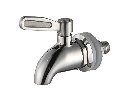Stainless Works صنبور بديل لموزع المشروبات من ستانلس ووركس SSS012 من الفولاذ المقاوم للصدأ (تشطيب مصقول) يناسب فتحة 12 مم - Image 1