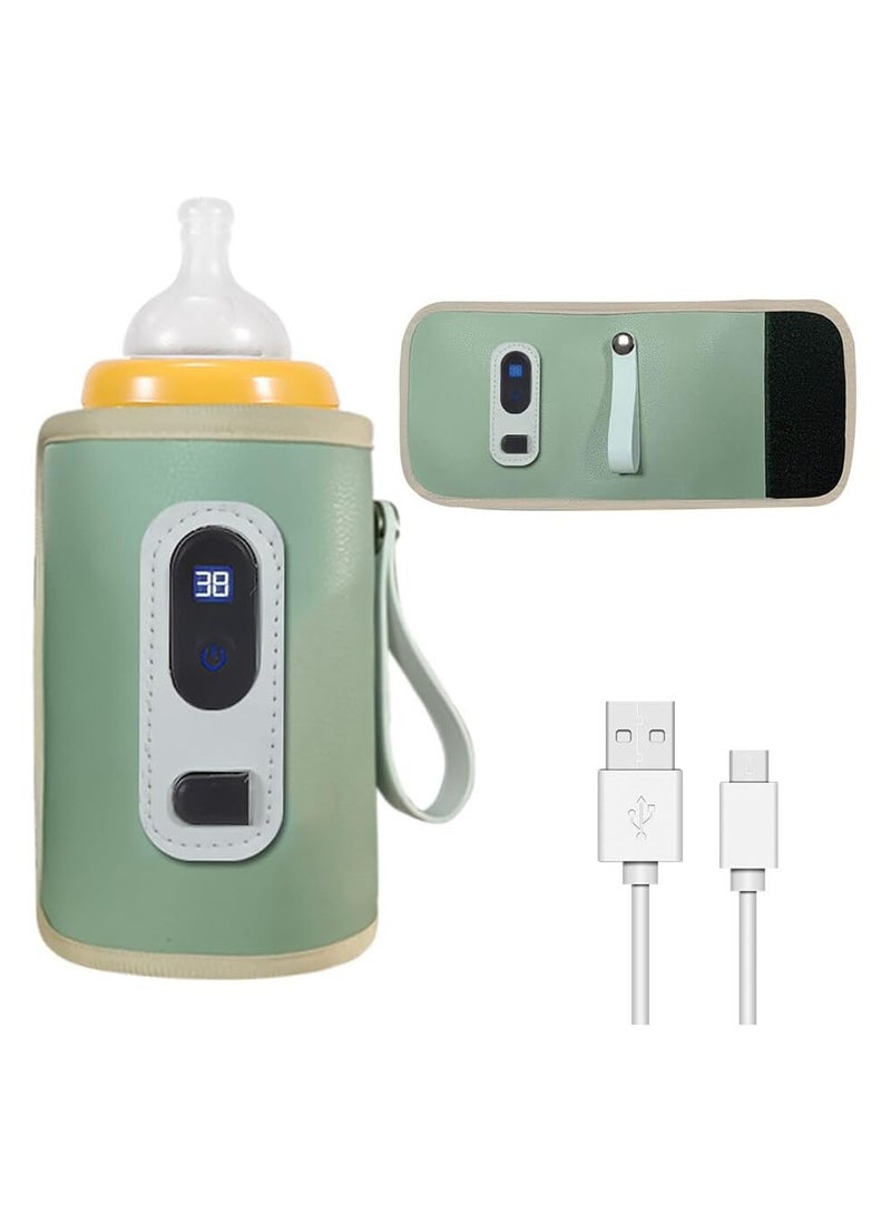 Baby Bottle Warmer USB Bottle Insulation Cover with LED Display Portable Bottle Warmer Adjustable Milk Warmer with Temperature Control for Home/Family Travel - Image 3