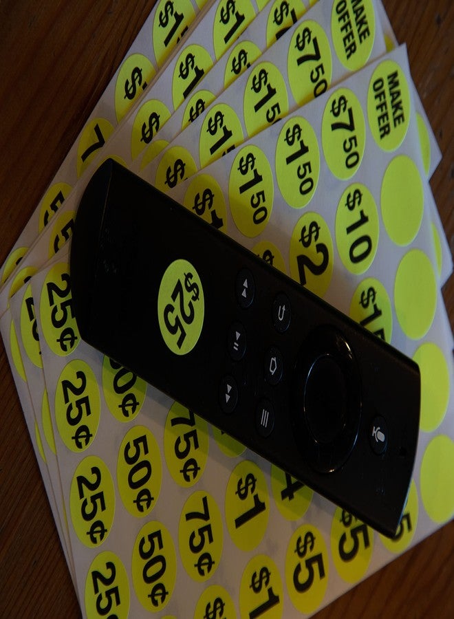 سن برست سيستمز نظام صنبرست 4150، ملصقات نيون صفراء كبيرة (10)، تتضمن المجموعة 4150: (3) لافتات بيع فناء مقاومة لجميع الأحوال الجوية، (200) ملصق بسعر محدد مسبقًا، مقاس 11 × 14 بوصة - Image 5