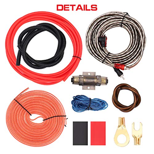 Jeemitery Jeemiter 4 Gauge Car Amp Wiring Kit, 2000 Watt Car Amplifier Install subwoofer Wire Wiring Kits Helps You Make Connections and Brings Power to Your Radio, Subwoofers and Speakers Amp Power Wire - Image 2