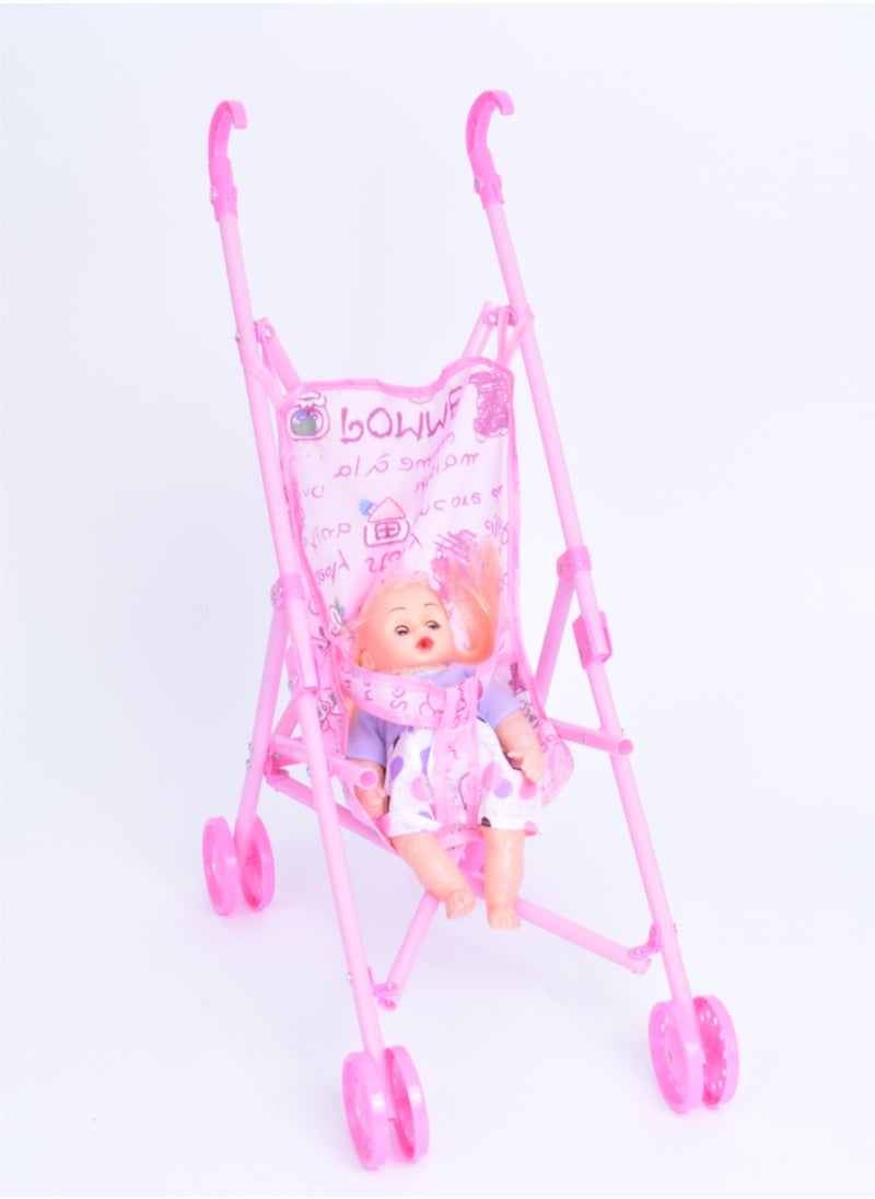 FUN MOMENT Baby Doll With Stroller  - Image 1