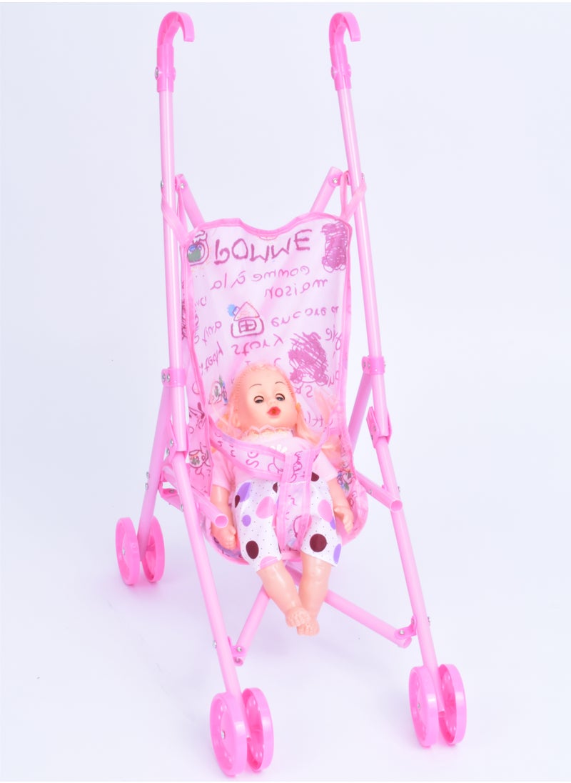 FUN MOMENT Baby Doll With Stroller  - Image 2