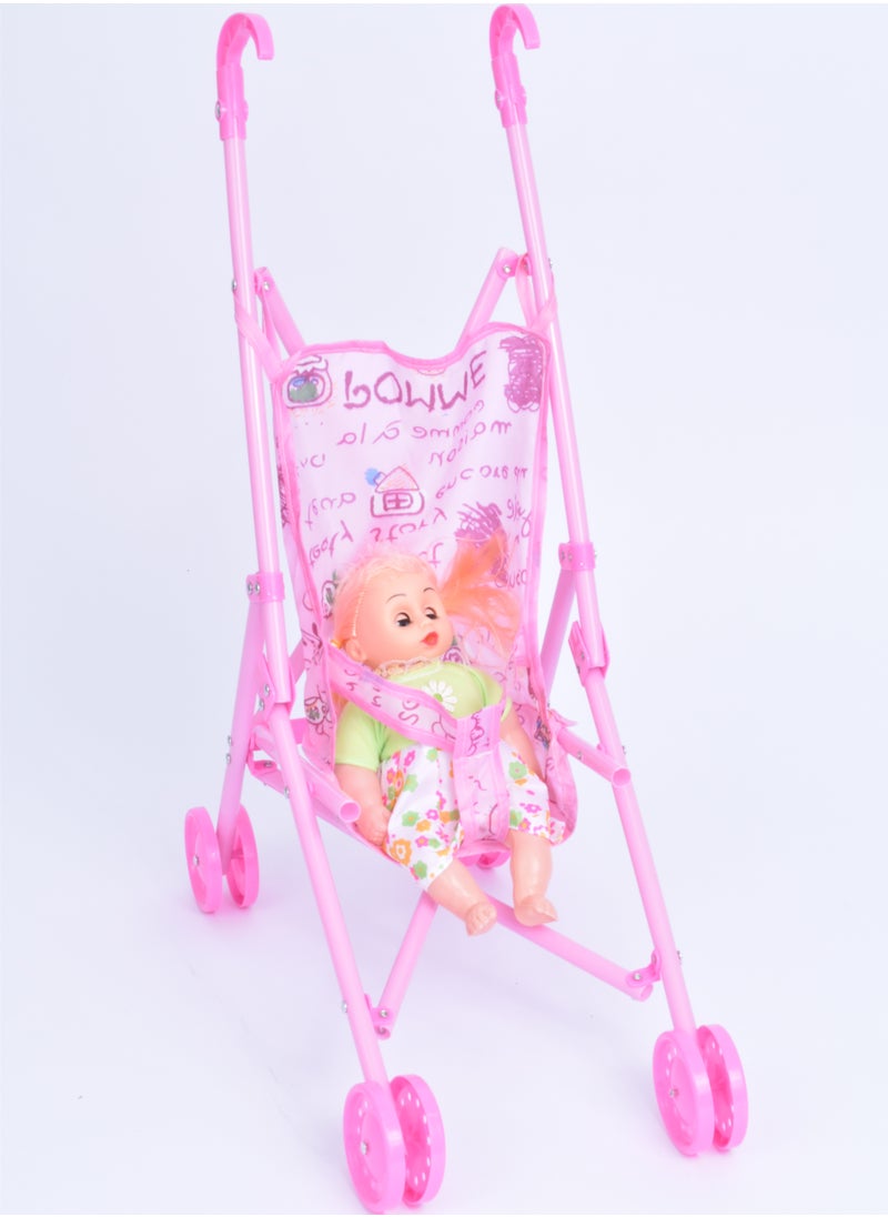 FUN MOMENT Baby Doll With Stroller  - Image 3