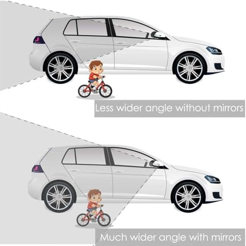 EEEKit 2pcs Side Mirror Blindspot, Blind Spot Mirror, 360 Degree Rotating, Wide Angle Convex Rearview for Car Truck SUV RV and Van - Image 3