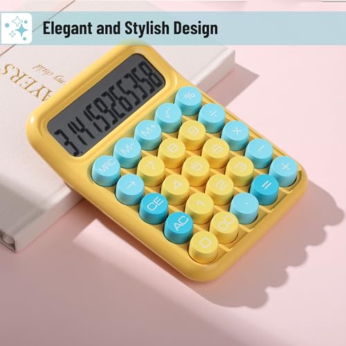 Mr. Pen- Mechanical Switch Calculator, 12 Digit Large LCD Display, Colorful with Big Buttons, Mechanical Switch Calculator for Home, School, Office - Image 4