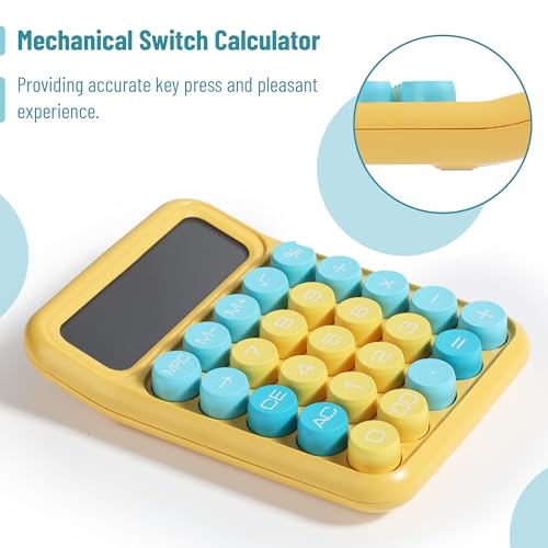 Mr. Pen- Mechanical Switch Calculator, 12 Digit Large LCD Display, Colorful with Big Buttons, Mechanical Switch Calculator for Home, School, Office - Image 3