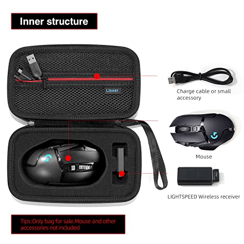 Liboer Hard Carrying Case for Logitech G502 Mouse，Portable Gaming Case Protective Storage Bag(Black) - Image 2