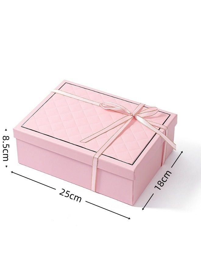Pink Gift Box For Girl,With Lid,Rectangular Foldable,Packaging Box For Valentines Day Present Birthday Wedding - Image 5