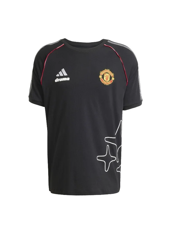 adidas Mufc Dc Tee Black Football T-Shirts For Men L
