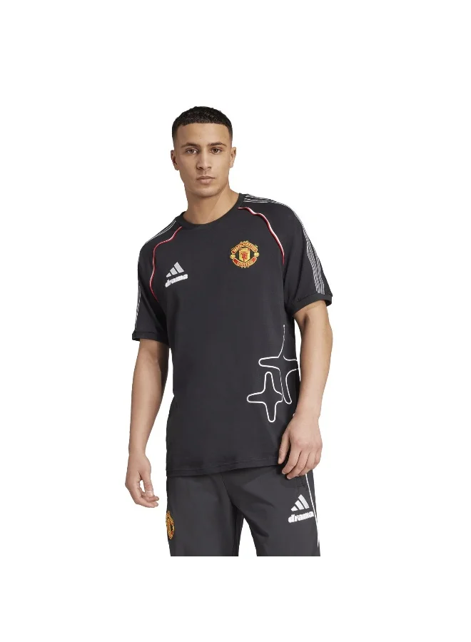 adidas Mufc Dc Tee Black Football T-Shirts For Men L