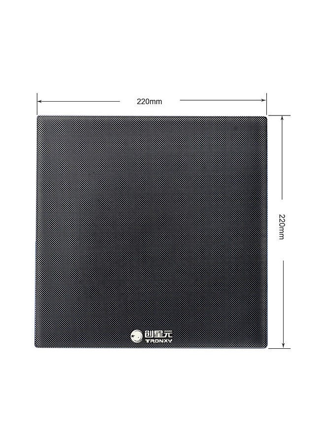 Tronxy - Carbon Silicon Crystal Glass Print Bed Platform Build Surface 220*220mm for 3D Printer Hotbed - Image 1