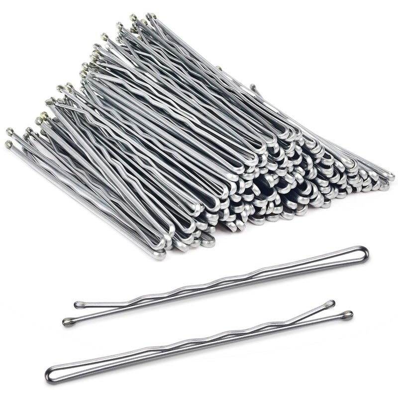 MORGLES Large Silver Bobby Pins for Gray Thick Hair 275 Jumbo Hair Pins with Box 120PCS