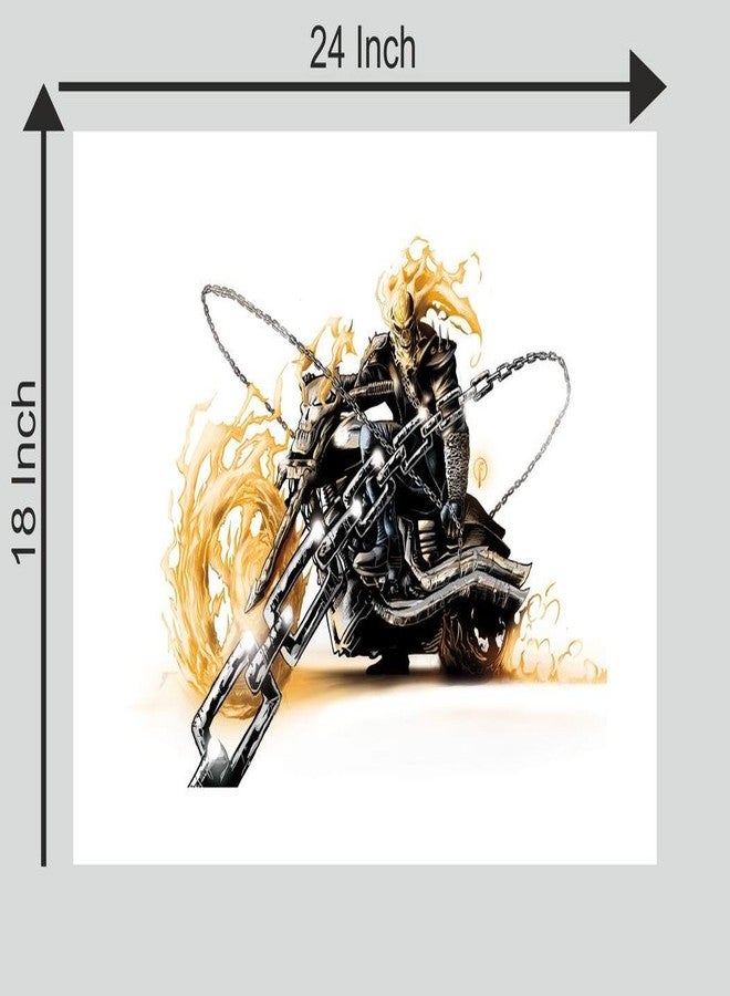 Sticker Studio Wall Poster (Ghost Rider,Wall Covering Area - 24 x 18 Inch) PVC Vinyl - Image 2