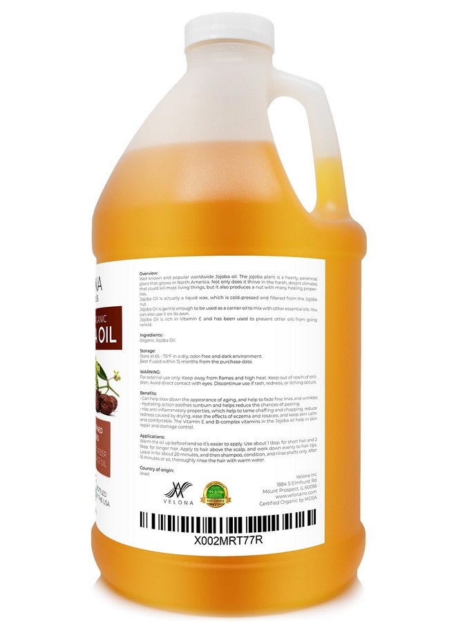 velona Jojoba Oil Usda Certified Organic64 Oz 100% Pure And Natural Carrier Oil Golden Unrefined Cold Pressed Hexane Free - Image 3