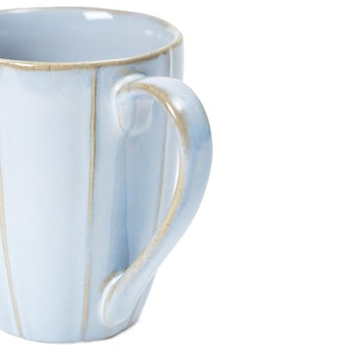 Beyond Homes Handcrafted Ceramic Coffee Mug Set Microwave & Dishwasher Safe Cup Set of 6 for Tea with Handle Glossy Finish, 330ml (6, Aqua White) - Image 5