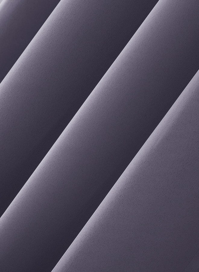 Sun Zero Barrow 2-Pack Solid Total Blackout Grommet Curtain Panel Pair, 54" x 84", Lavender - Image 3