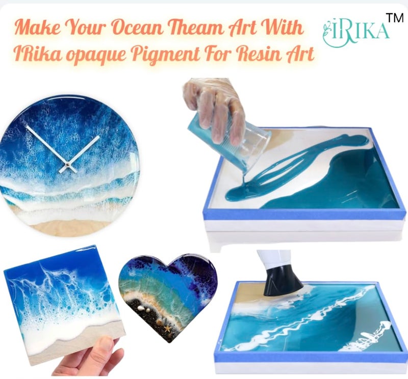 IRIKA Ocean Theme Opaque Paste Pigment Set for Resin Art - 5 Colors, 20g Each - Image 4