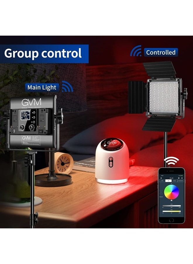 GVM Great Video Maker GVM RGB Video Lighting, Bi-Color Led Video Light Kit with APP Control, 2 Packs 850D Photography Lighting Kit CRI 97+ for Web Conference, YouTube, Gaming, Zoom, Aluminum Alloy Shell  - Image 4