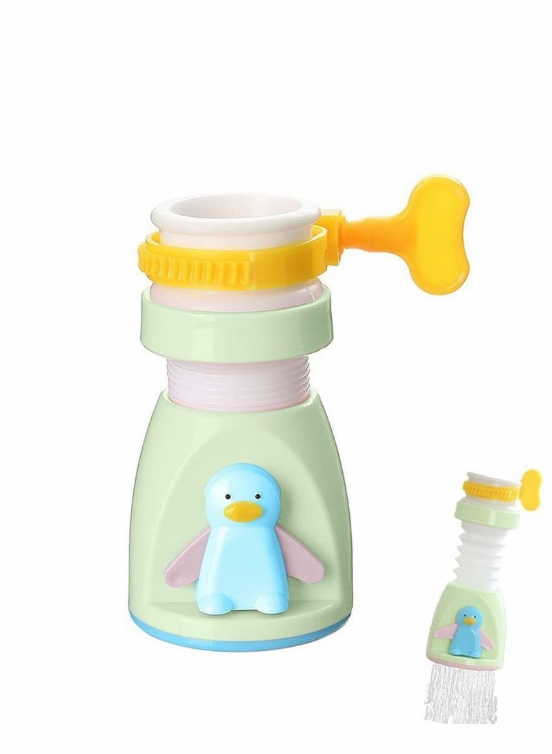 Y&D 360 Degrees Rotatable and Stretchable Anti-Splash Kitchen Sink Faucet Aerator Adjustable Water Saving Tap Long Spray Head (3PC blue+green+pink) - Image 1