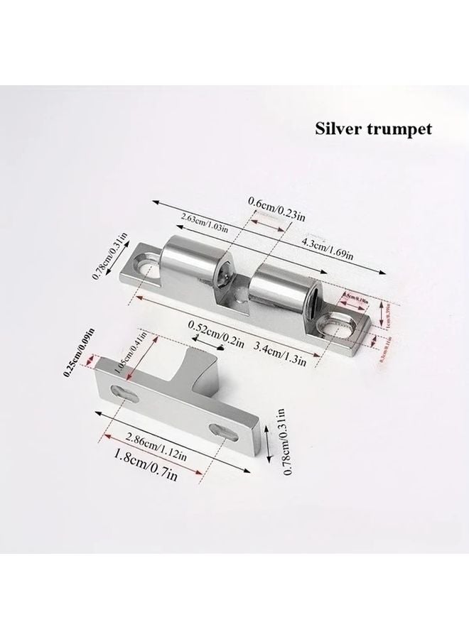 3PCS Golden Brass Ball Catch Latches Double Roller Spring Cabinet Door Adjustable Tension - Image 3